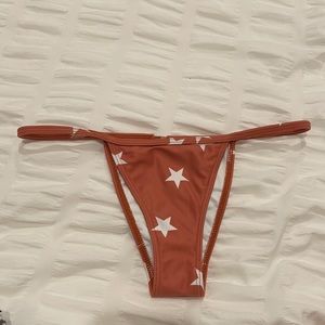 Minimal animale faded red pink star bikini bottoms